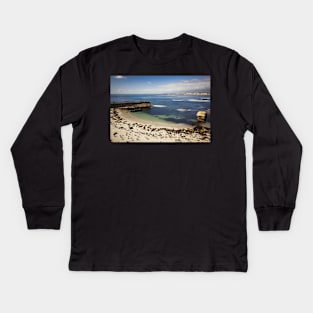 California Sea Lions at the Beach Kids Long Sleeve T-Shirt